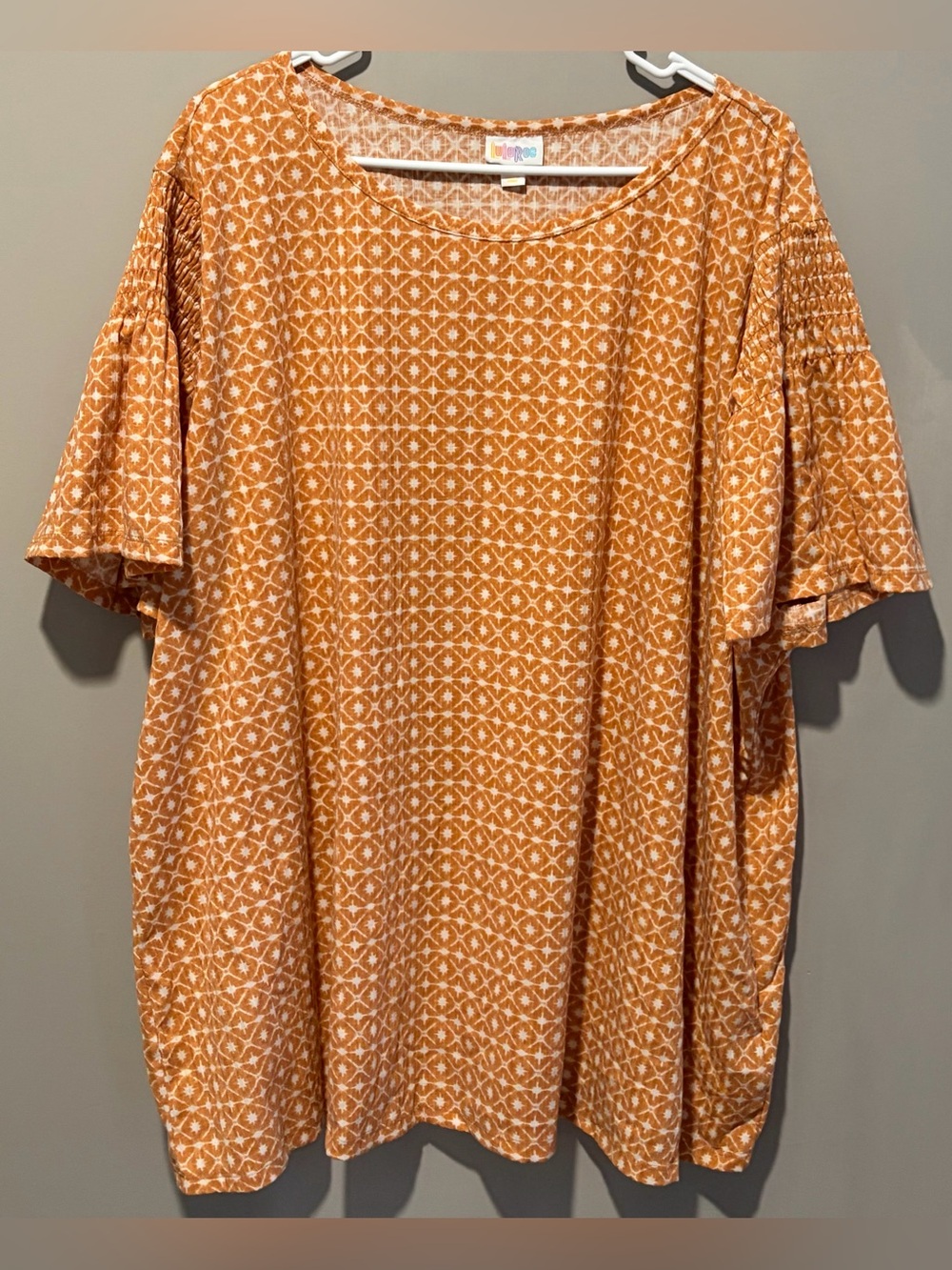 LuLaRoe Orange Geometric Style Tunic